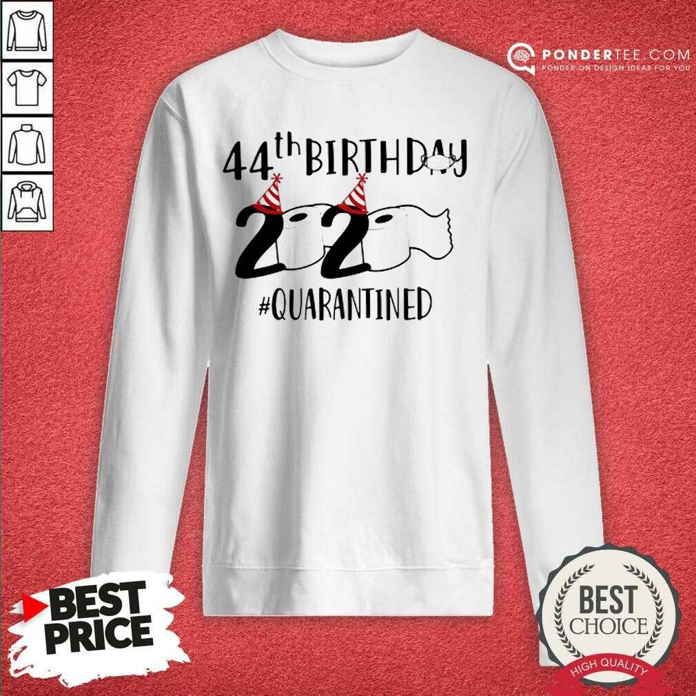 Perfect 44th Birthday 2020 Quarantined Coronavirus Shirt