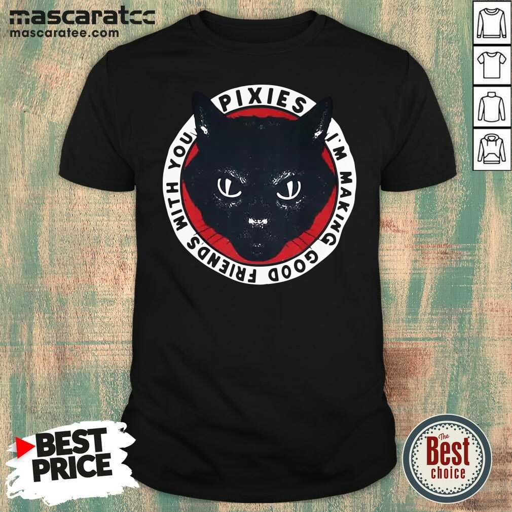 Perfect Black Cat Pixies I’m Making Good Friends With You Shirt