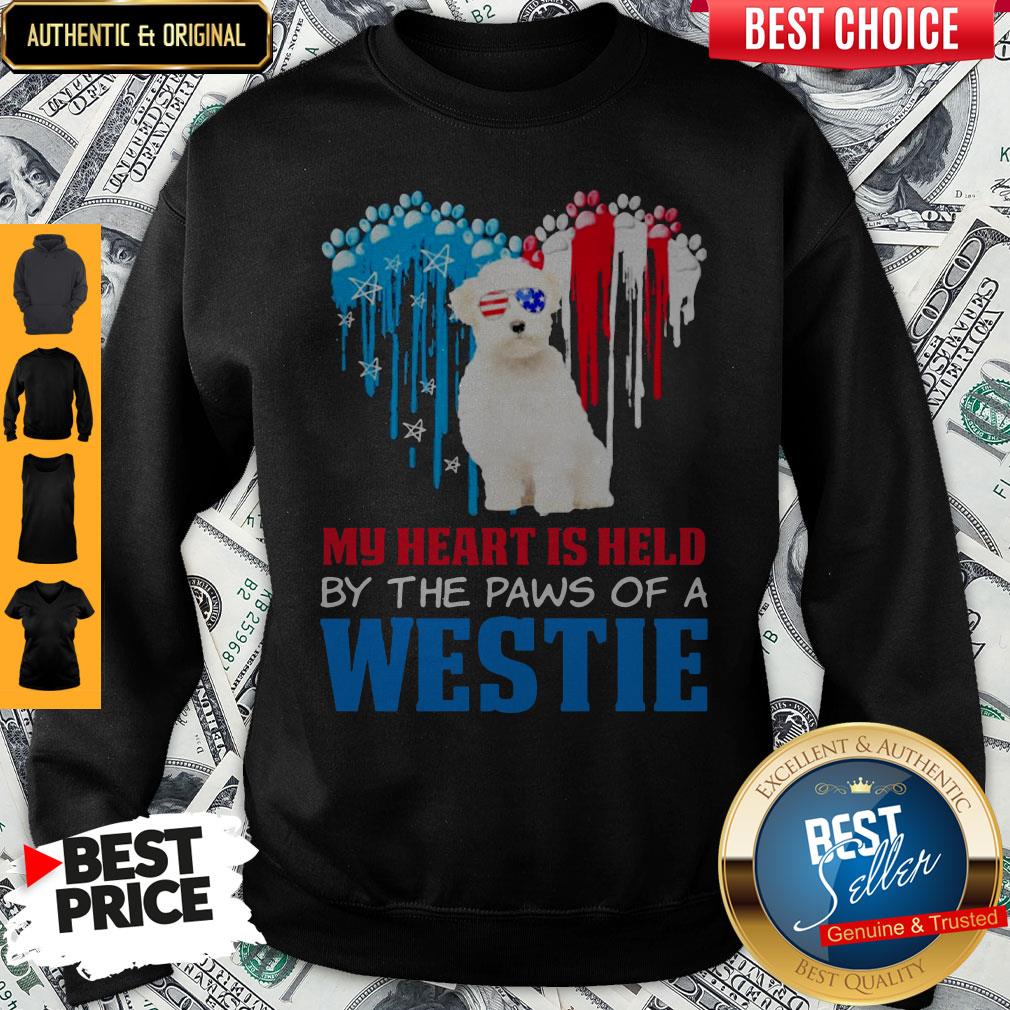 Perfect Happy The 4th Of July My Heart Is Held By The Paws Of A Maltese Shirt