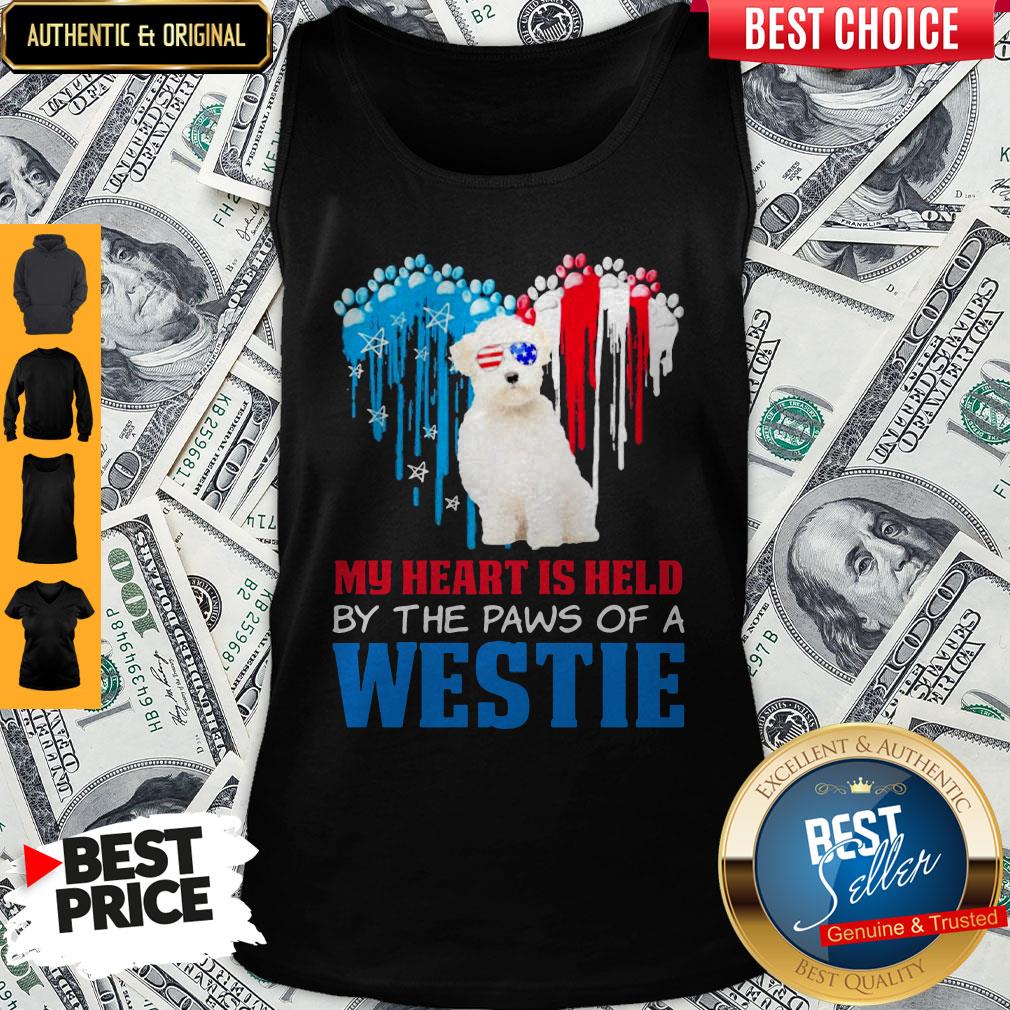 Perfect Happy The 4th Of July My Heart Is Held By The Paws Of A Maltese Shirt