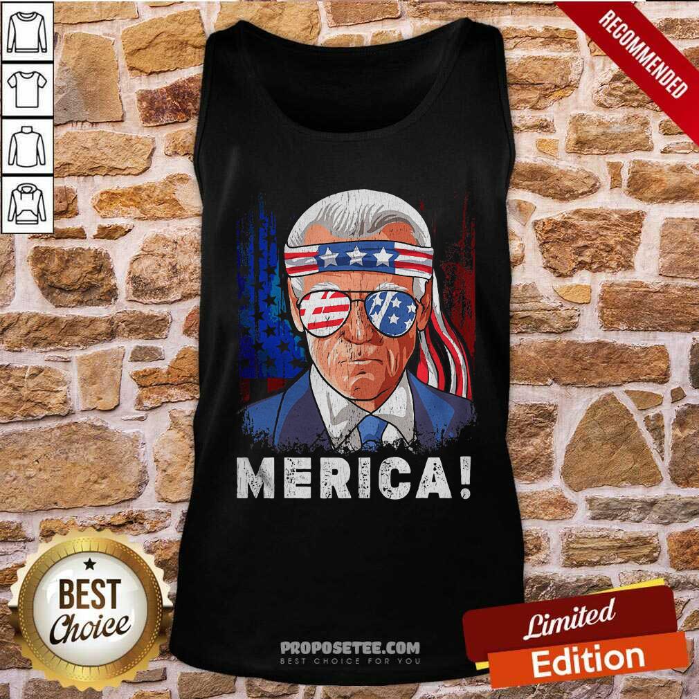 Perfect Joe Biden Merica Sunglasses Ribbon American Flag Shirt