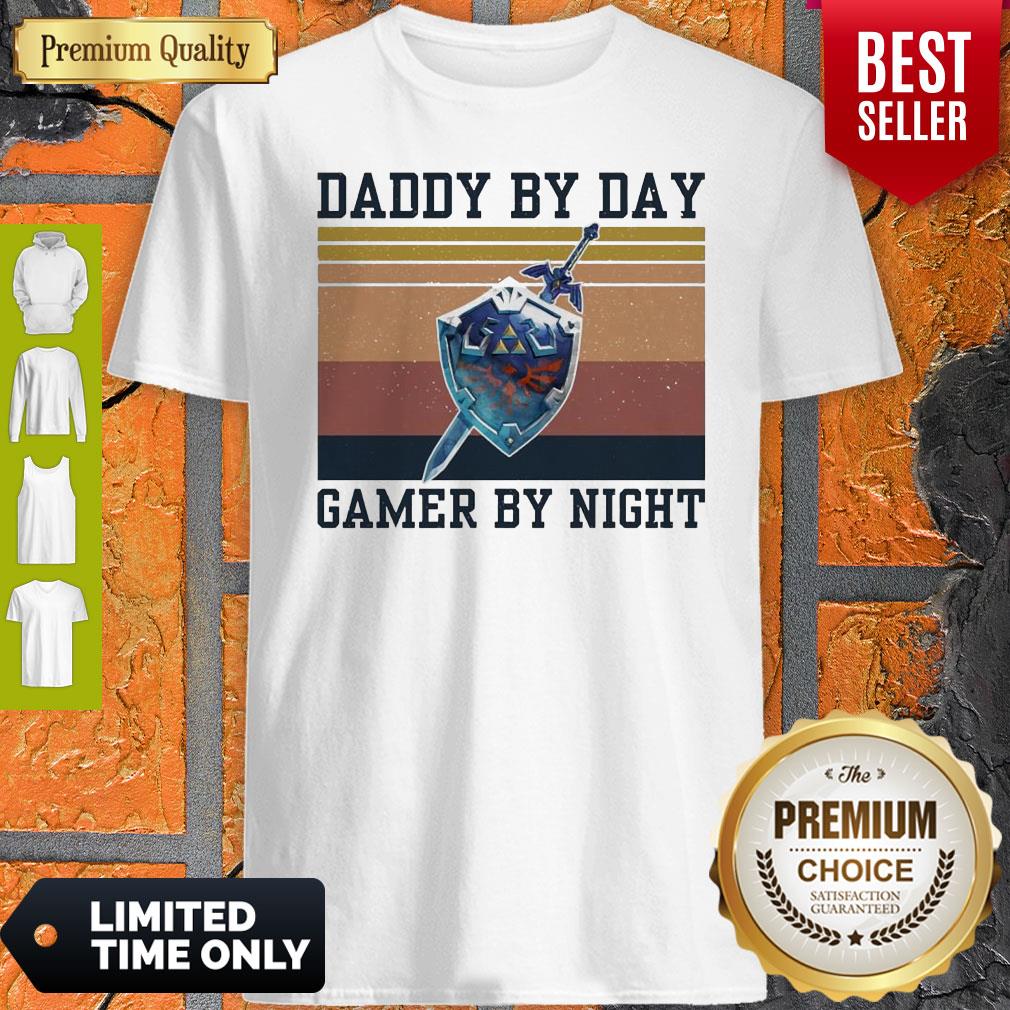 Perfect Legend Of Zelda Shield Daddy By Dad Gamer By Night Vintage Shirt
