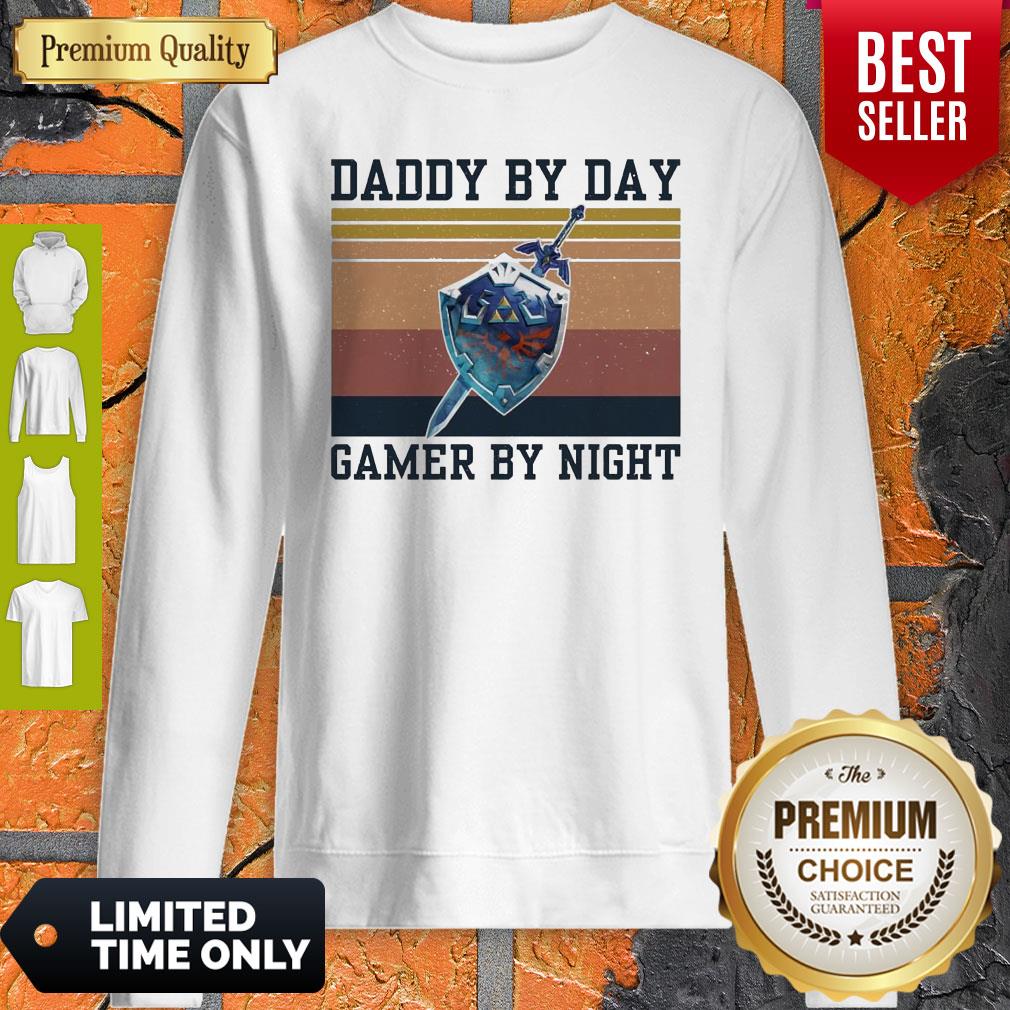Perfect Legend Of Zelda Shield Daddy By Dad Gamer By Night Vintage Shirt