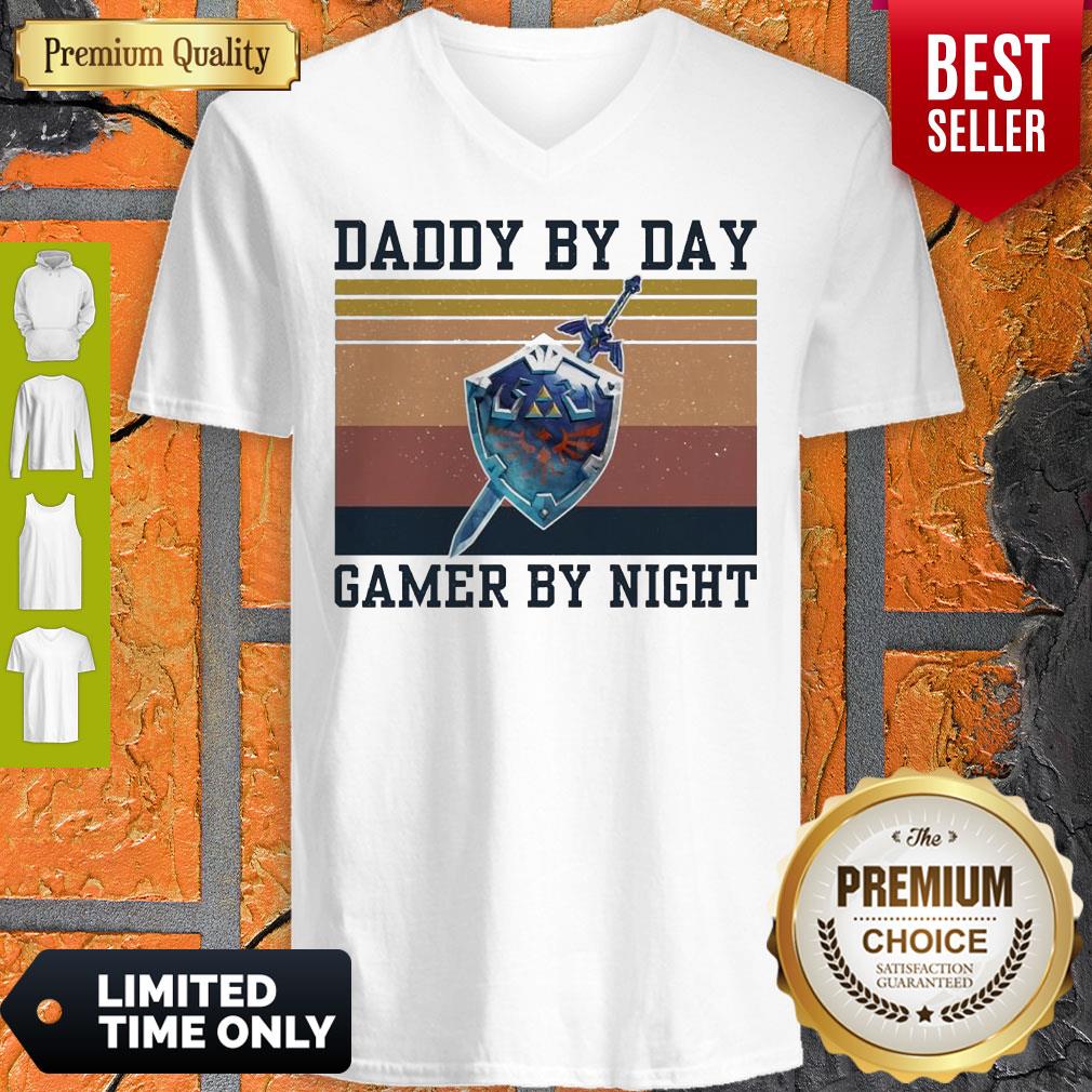 Perfect Legend Of Zelda Shield Daddy By Dad Gamer By Night Vintage Shirt