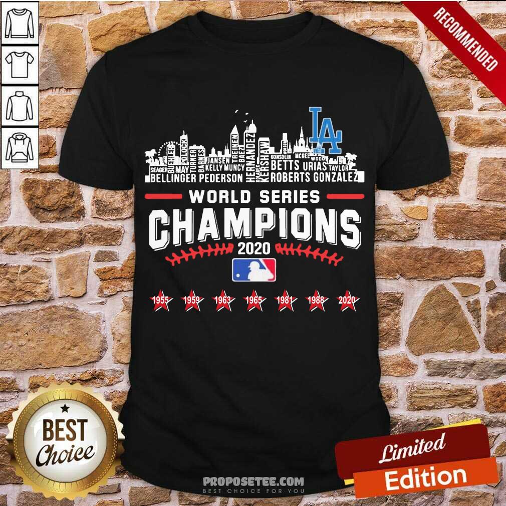 Perfect Los Angeles Dodgers World Series Champions 2020 Mlb Shirt
