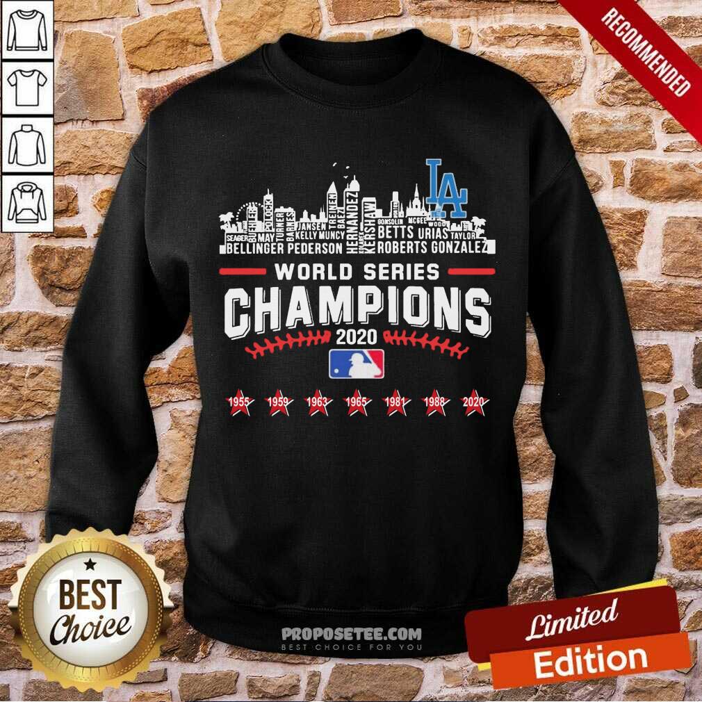 Perfect Los Angeles Dodgers World Series Champions 2020 Mlb Shirt