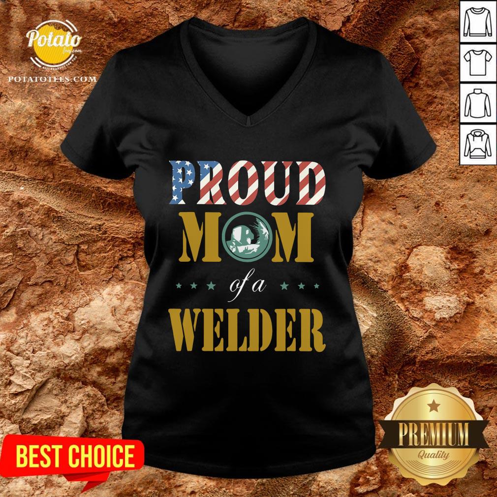 Perfect Proud Mom Of A Welder American Flag Shirt