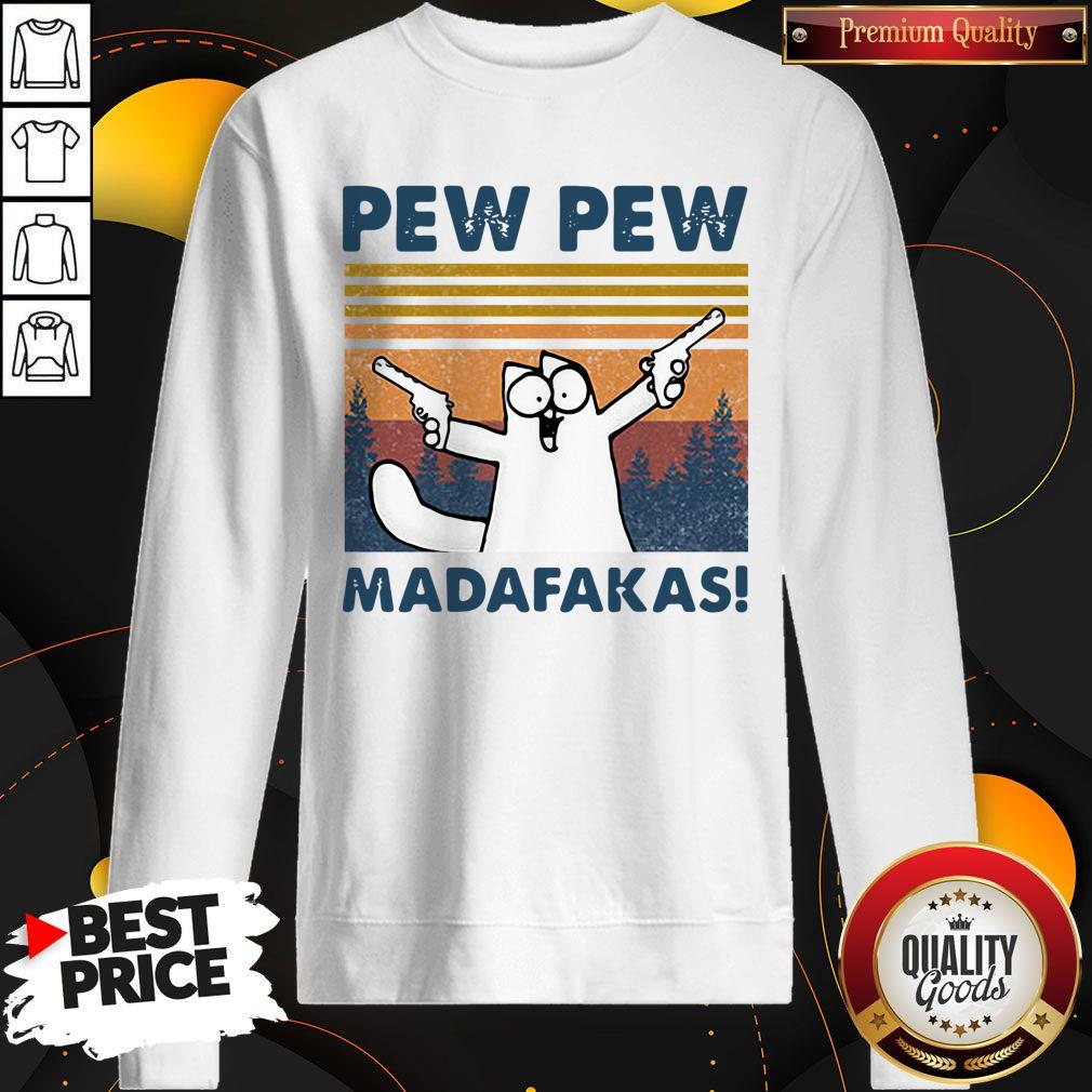 Perfect Simon's Cat Pew Pew Madafakas Vintage Shirt