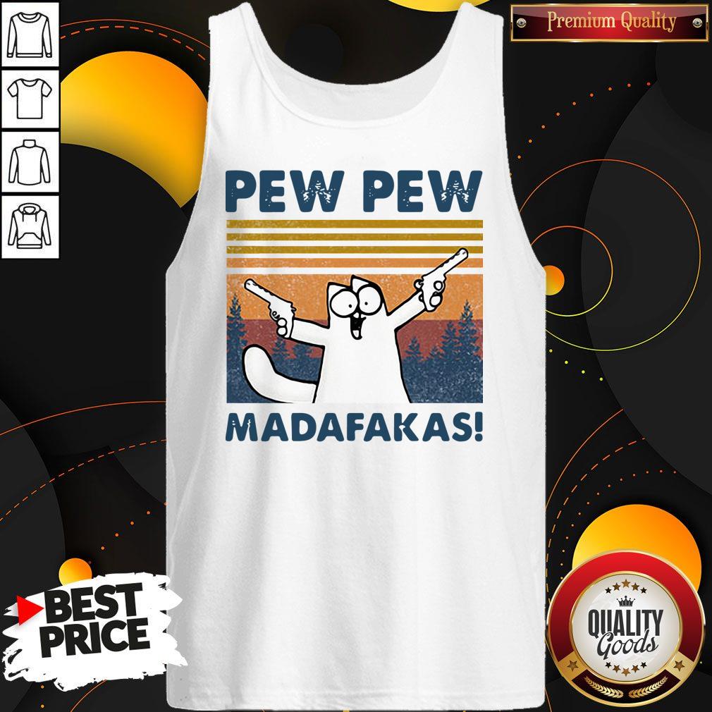 Perfect Simon's Cat Pew Pew Madafakas Vintage Shirt