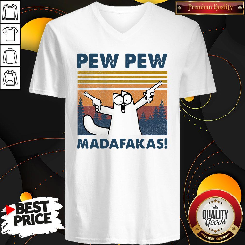 Perfect Simon's Cat Pew Pew Madafakas Vintage Shirt