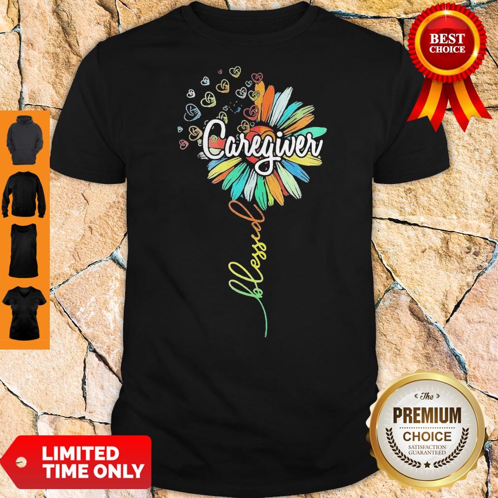 Perfect Sunflower Blessed Caregiver Shirt