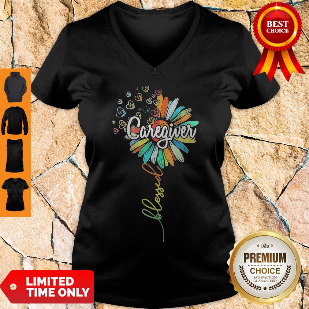 Perfect Sunflower Blessed Caregiver Shirt