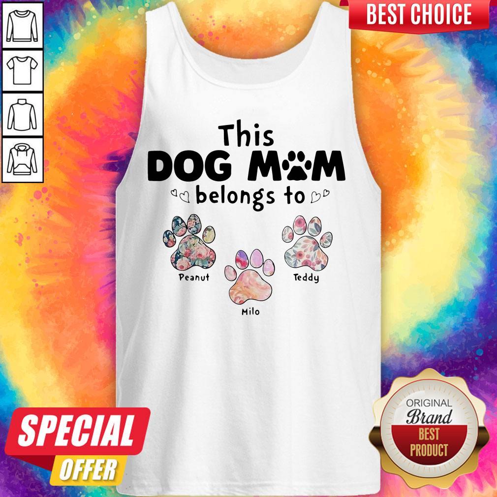Perfect This Dog Mom Belongs To Floral Paw Shirt