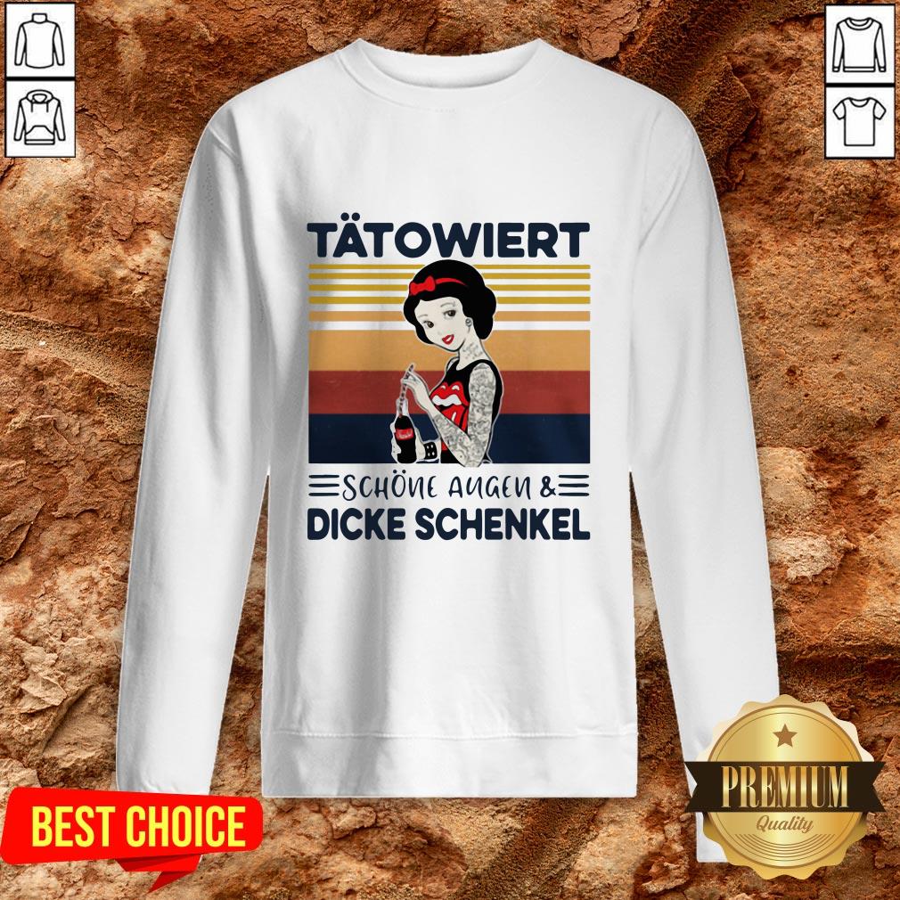 Perfect Ttowiert Schne Augen Und Dicke Schenkel Shirt
