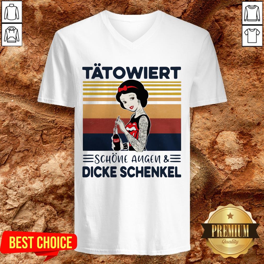 Perfect Ttowiert Schne Augen Und Dicke Schenkel Shirt