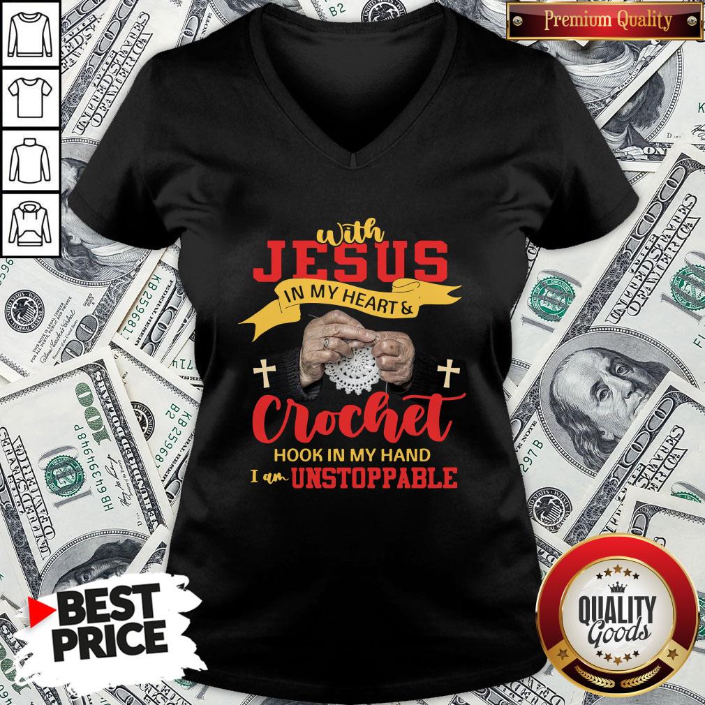Perfect With Jesus In My Heart Crocket Hook In My Hand Shirt
