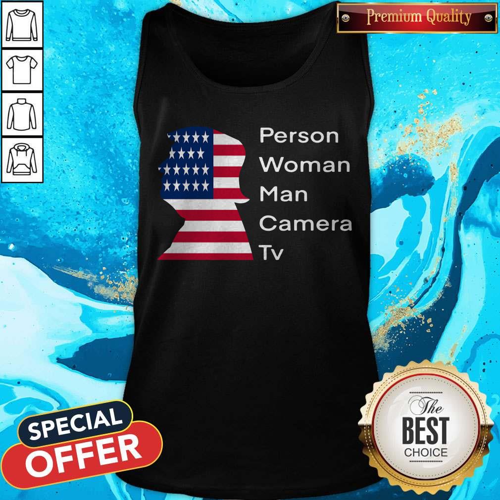 Person Woman Man Camera Tv Cognitive Test Trump T-Shirt