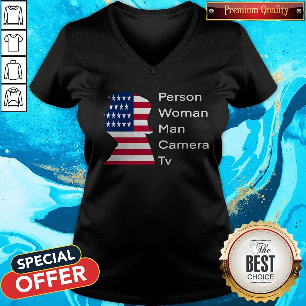 Person Woman Man Camera Tv Cognitive Test Trump T-Shirt