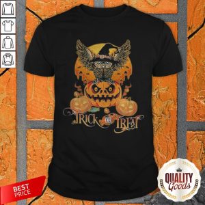 Happy Halloween Owl Witch Trick Or Treat Pumpkin Shirt