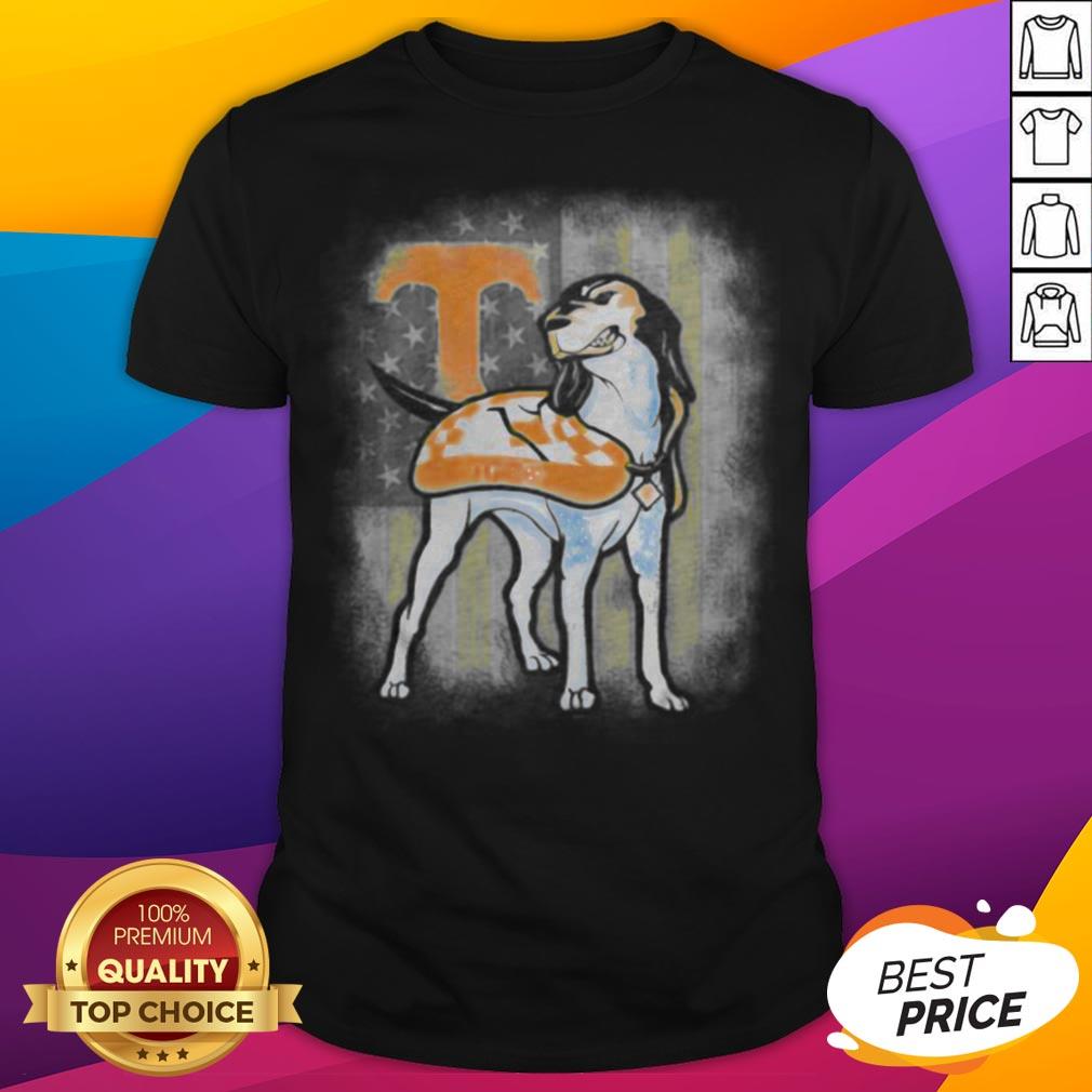 Pointer Volunteer Tennessee American Flag Independence Day Shirt