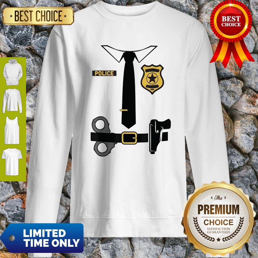 Police Officer Costume Shirt Halloween Policeman Boys Men Shirt