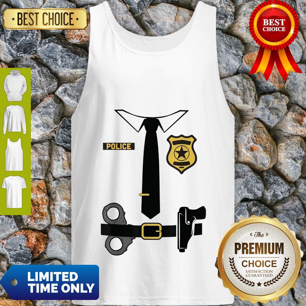Police Officer Costume Shirt Halloween Policeman Boys Men Shirt