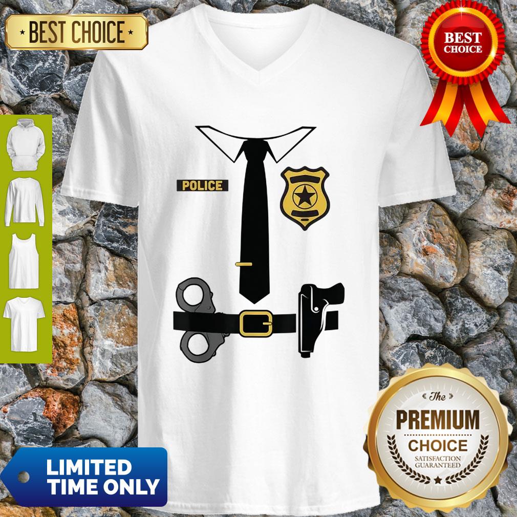 Police Officer Costume Shirt Halloween Policeman Boys Men Shirt