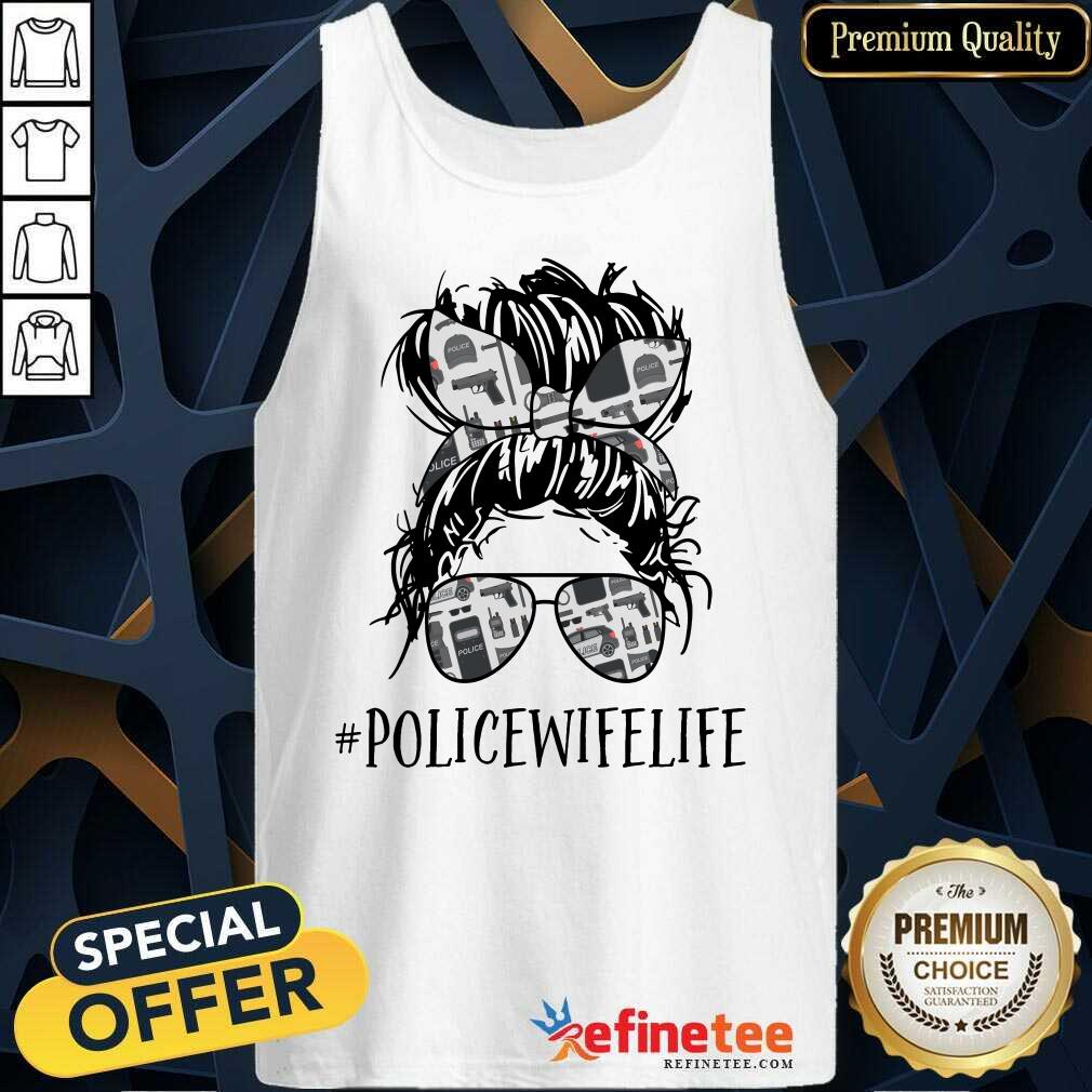 Police Wife Life Messy Bun Shirt
