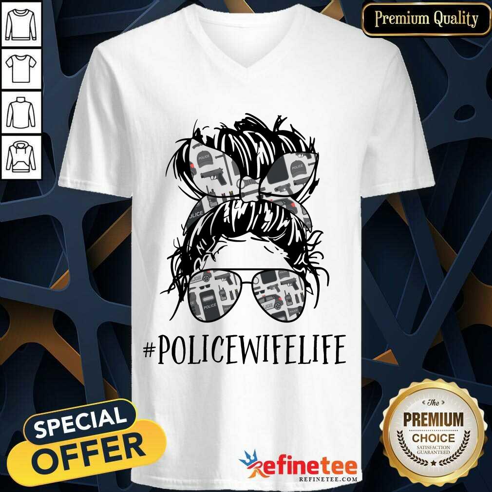 Police Wife Life Messy Bun Shirt