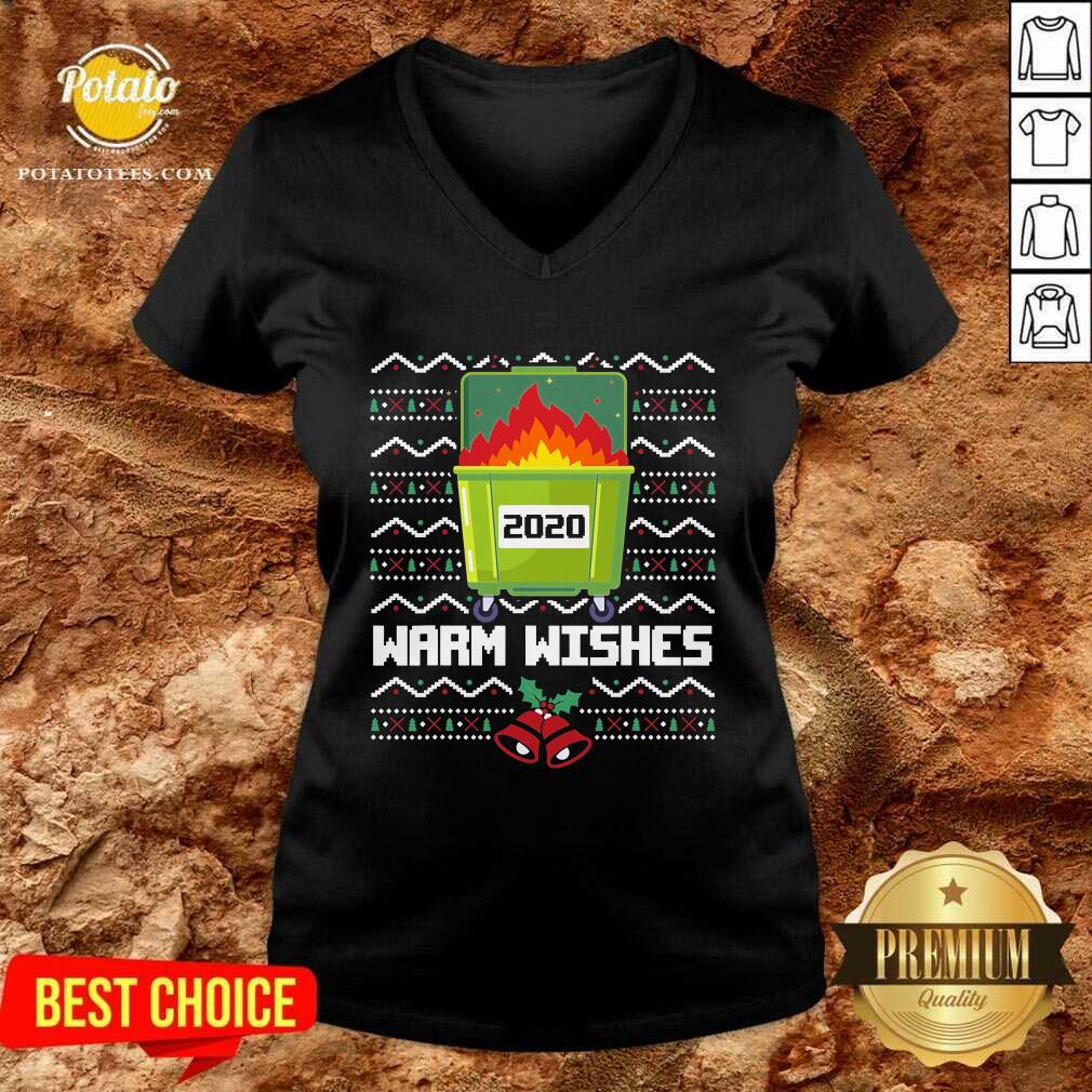 Premium 2020 Dumpster Fire Warm Wishes – Ugly Christmas Shirt