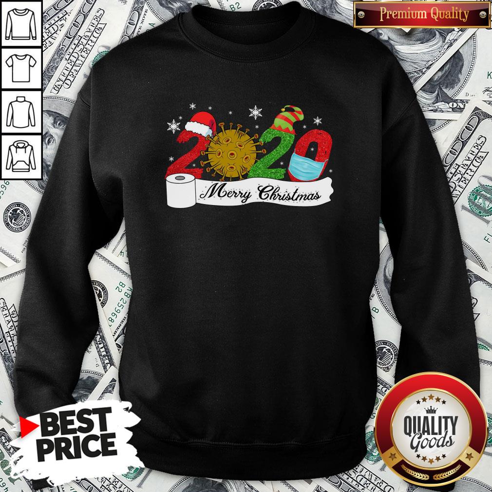 Premium 2020 Face Mask Coronavirus Toilet Paper Merry Christmas Shirt