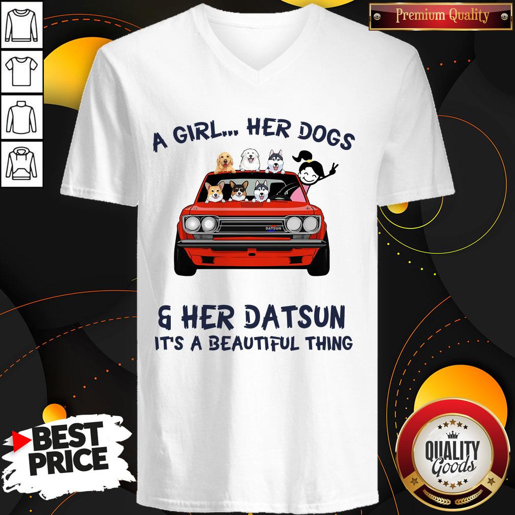 Premium A Girl Her Dog And Her Datsun It’s A Beautiful Thing Shirt