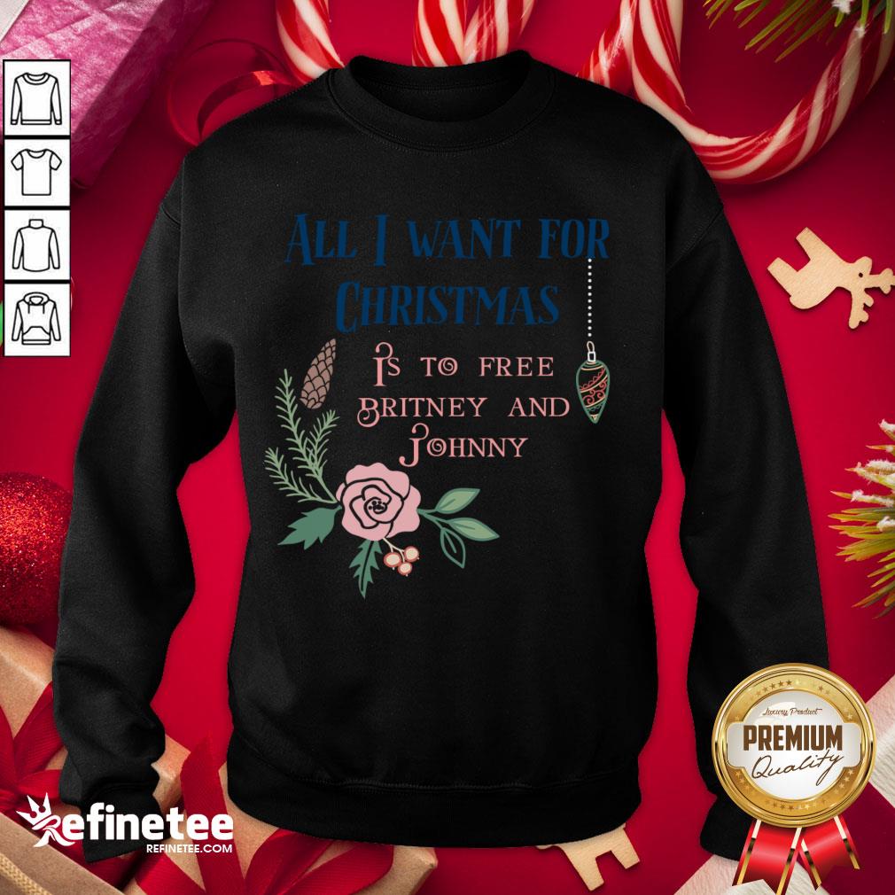 Premium All I Want For Christmas Is To Free Britney And Johnny Shirt