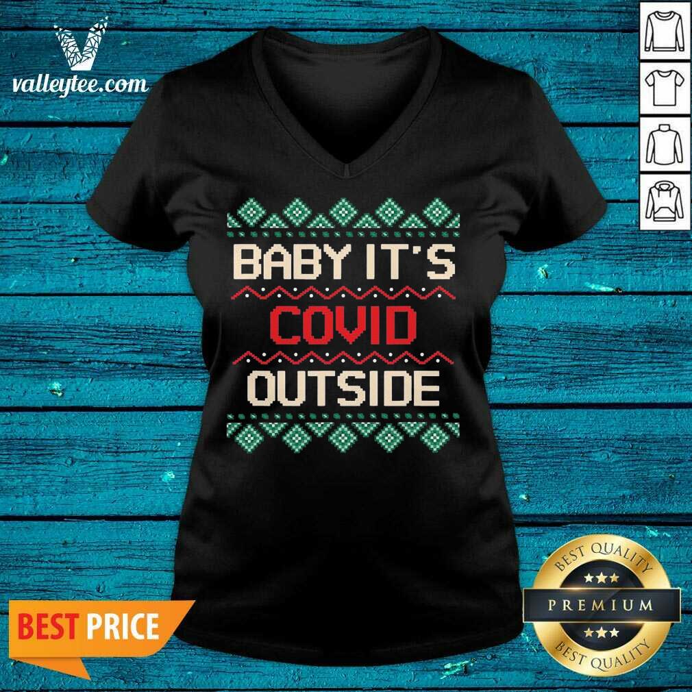 Premium Baby its Covid Outside Christmas Santa Shirt
