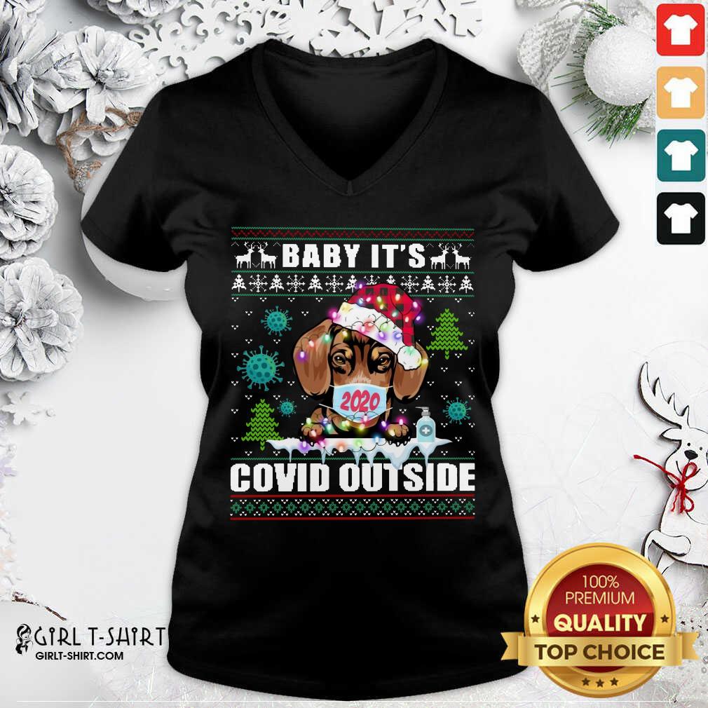Premium Dog Face Mask 2020 Baby It’S Covid Outside Ugly Christmas Shirt