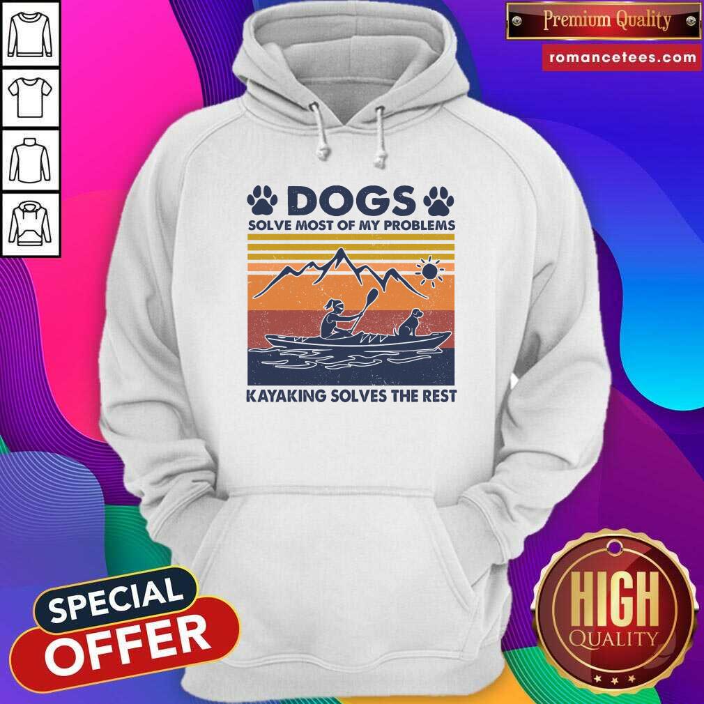 Premium Dogs Solve Most Of My Problems Kayaking Solves The Rest Vintage Shirt