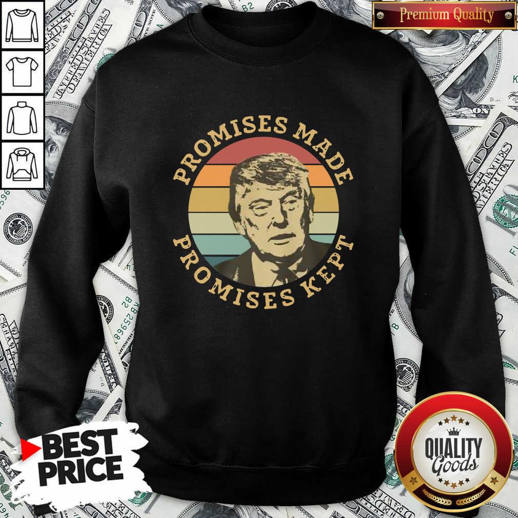 Premium Donald Trump Promises Made Promises Kept Vintage Retro Shirt