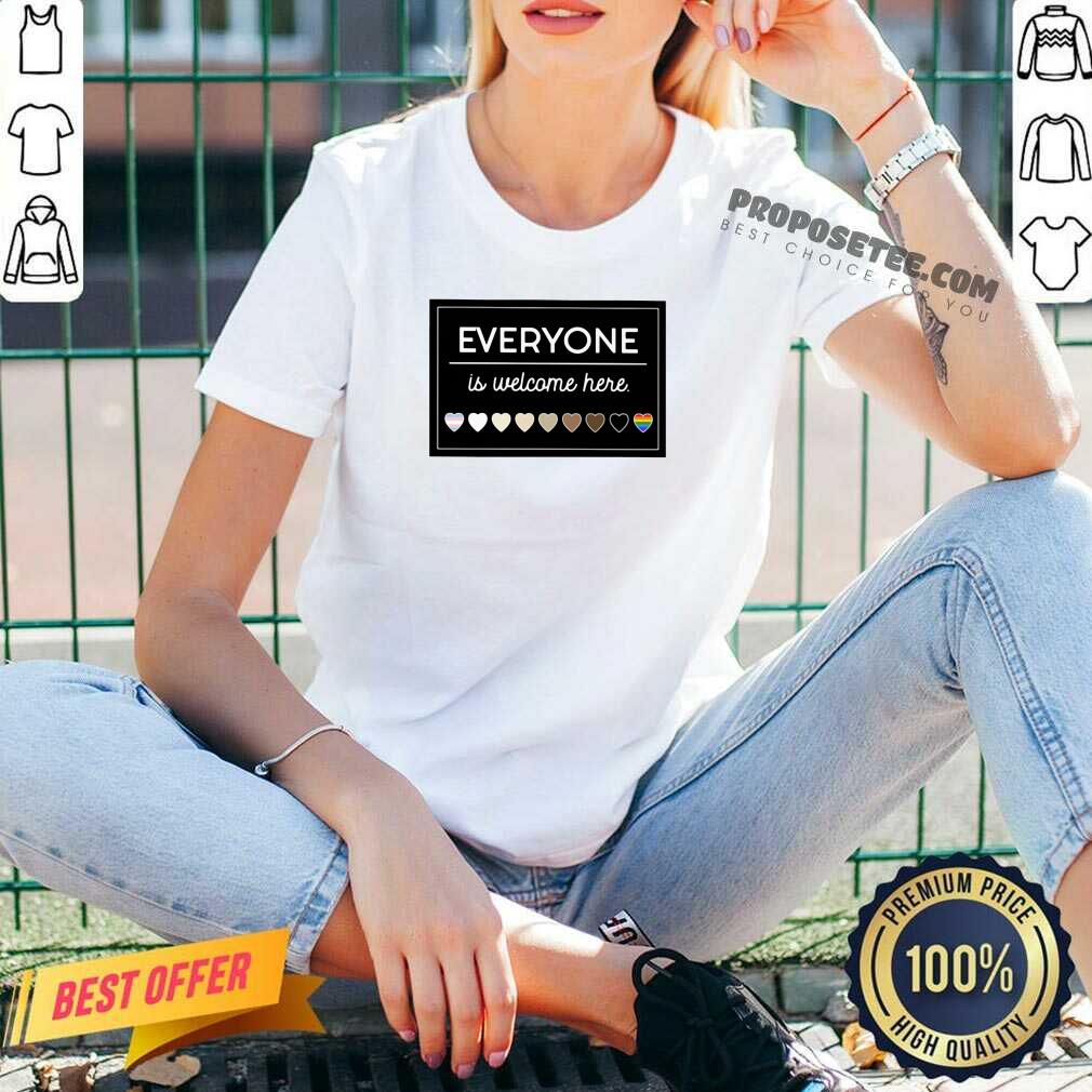 Premium Everyone Is Welcome Here LGBT Shirt