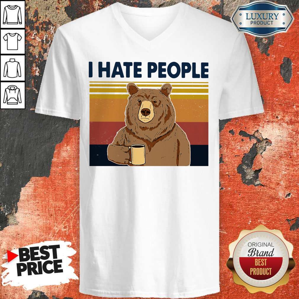 Premium I Hate People Bear Vintage Shirt