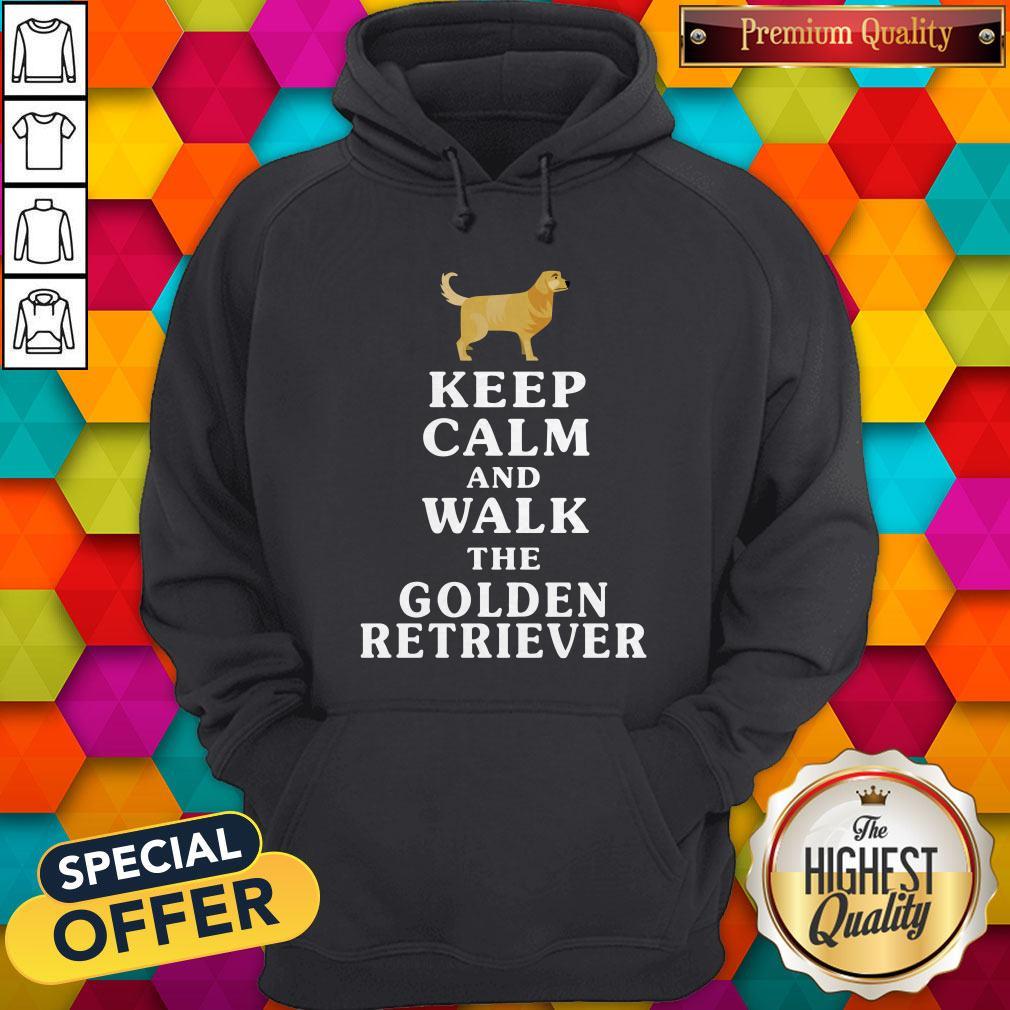 Premium Keep Calm And Walk The Golden Retriever Shirt