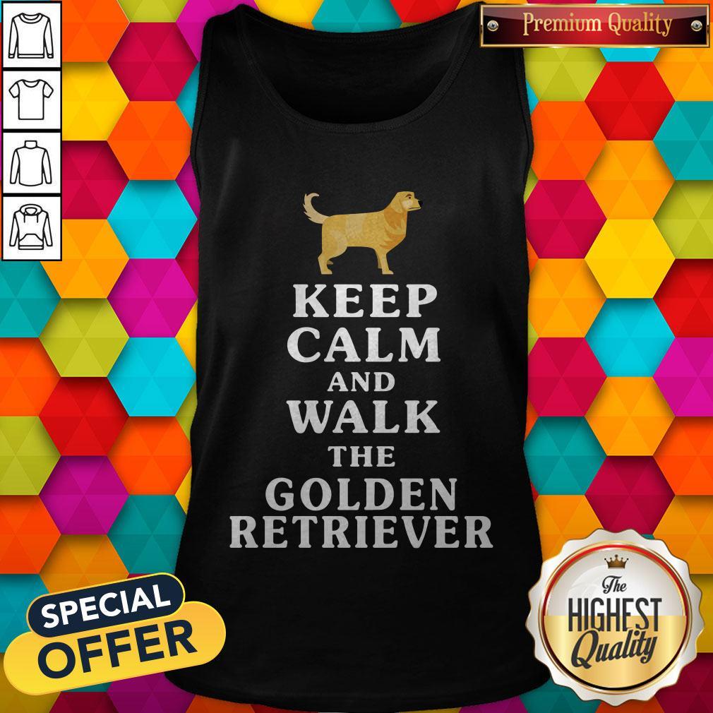 Premium Keep Calm And Walk The Golden Retriever Shirt