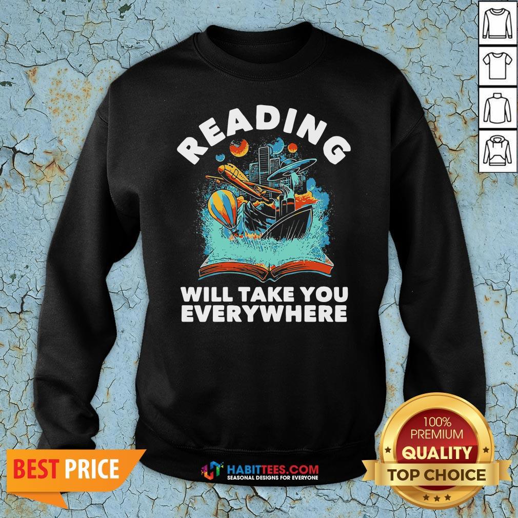 Premium Librarian Reading Will Take You Anywhere Shirt