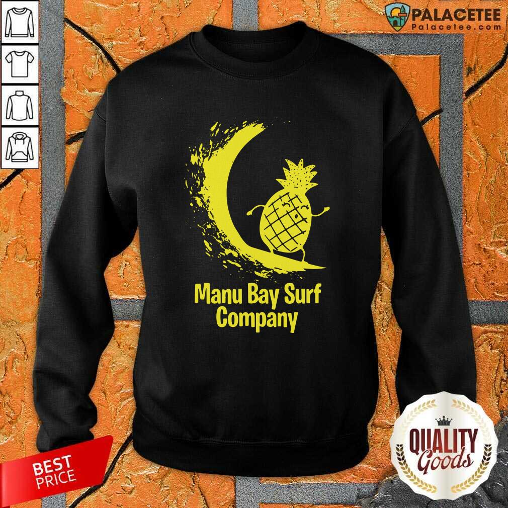 Premium Manu Bay Surf Company New Zealand Gold Surfing Pineapple Shirt