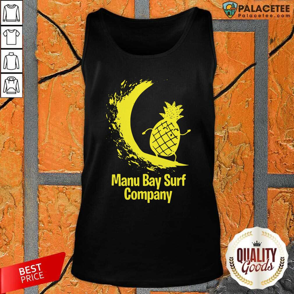Premium Manu Bay Surf Company New Zealand Gold Surfing Pineapple Shirt