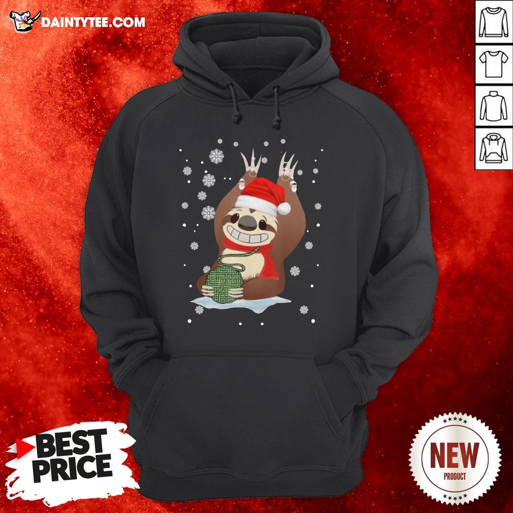 Premium Merry Christmas Mountain Sloth Knitting Cute Shirt