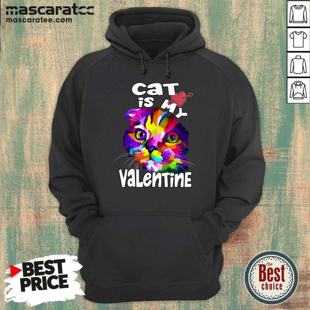 Premium My Cat Is My Valentine Kitten Lover Valentine's Day 2021 Gif Shirt