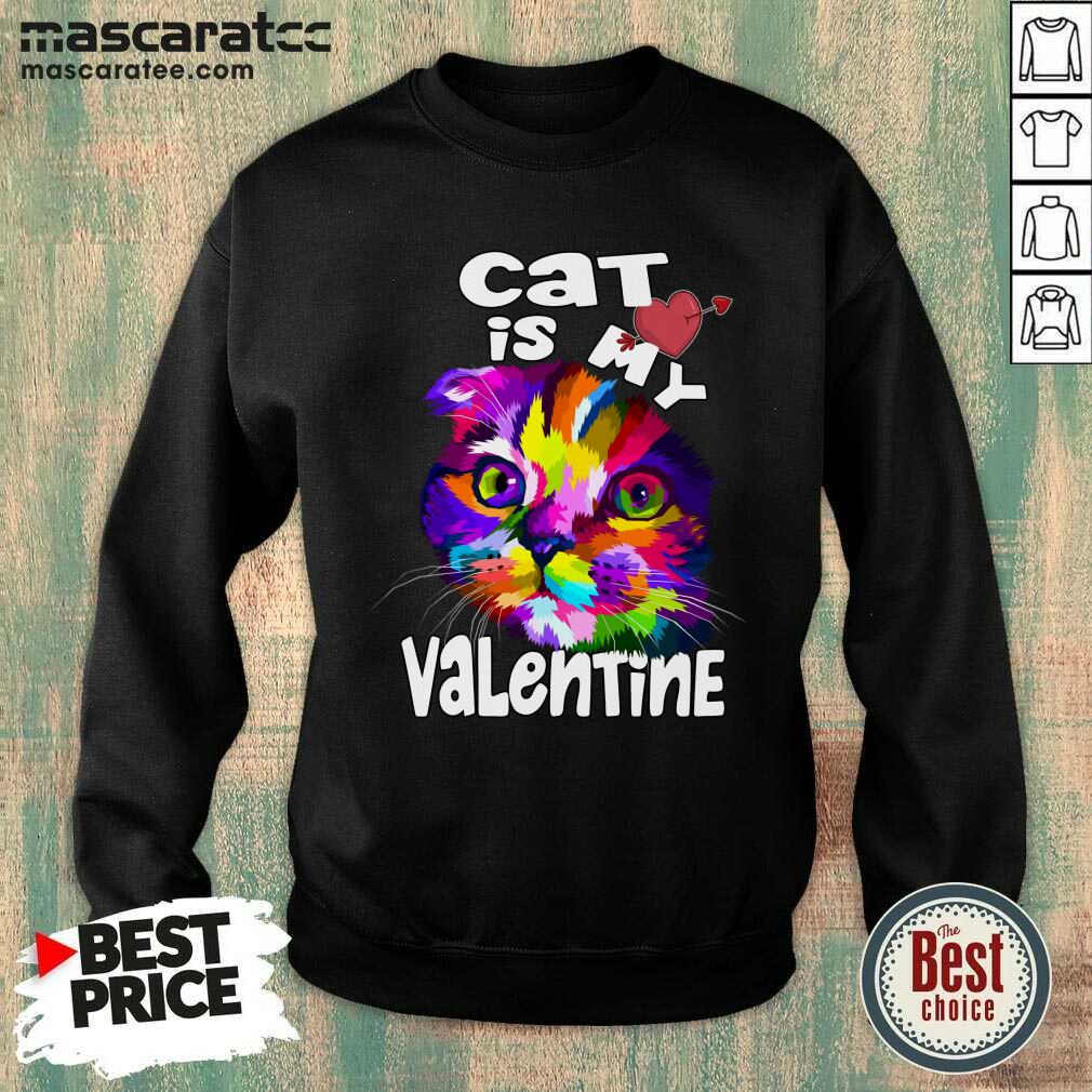 Premium My Cat Is My Valentine Kitten Lover Valentine's Day 2021 Gif Shirt