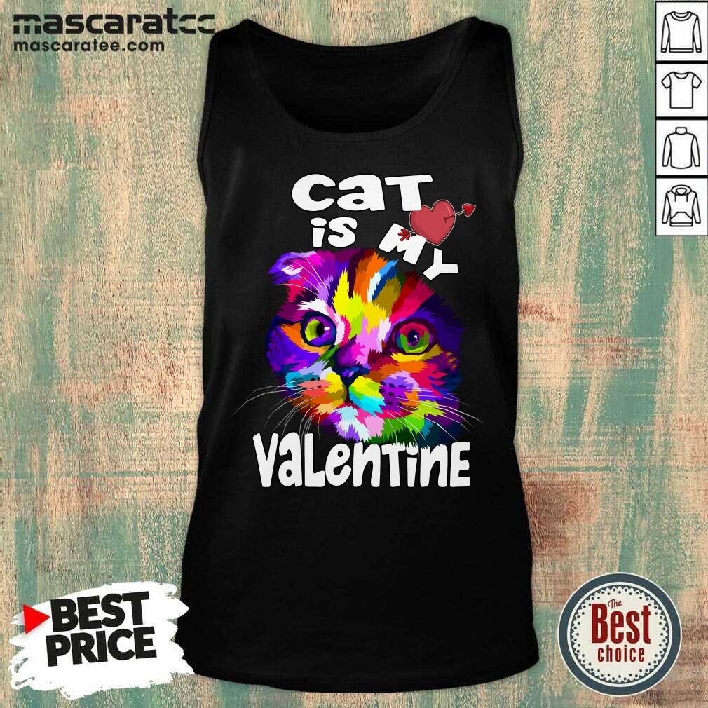 Premium My Cat Is My Valentine Kitten Lover Valentine's Day 2021 Gif Shirt