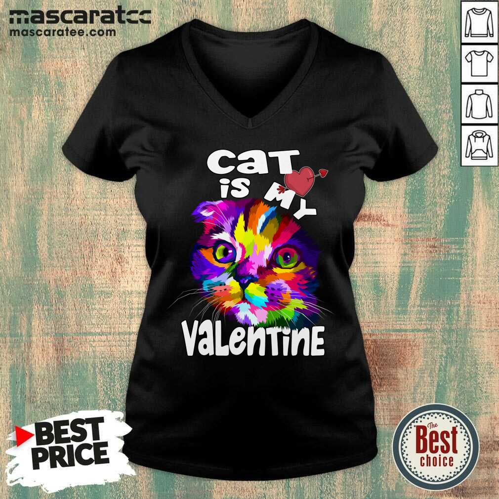 Premium My Cat Is My Valentine Kitten Lover Valentine's Day 2021 Gif Shirt