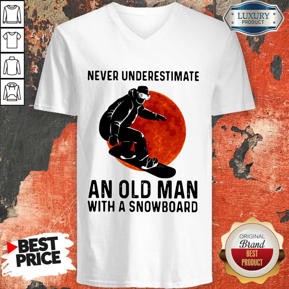 Premium Never Underestimate An Old Man With A Snowboard Shirt